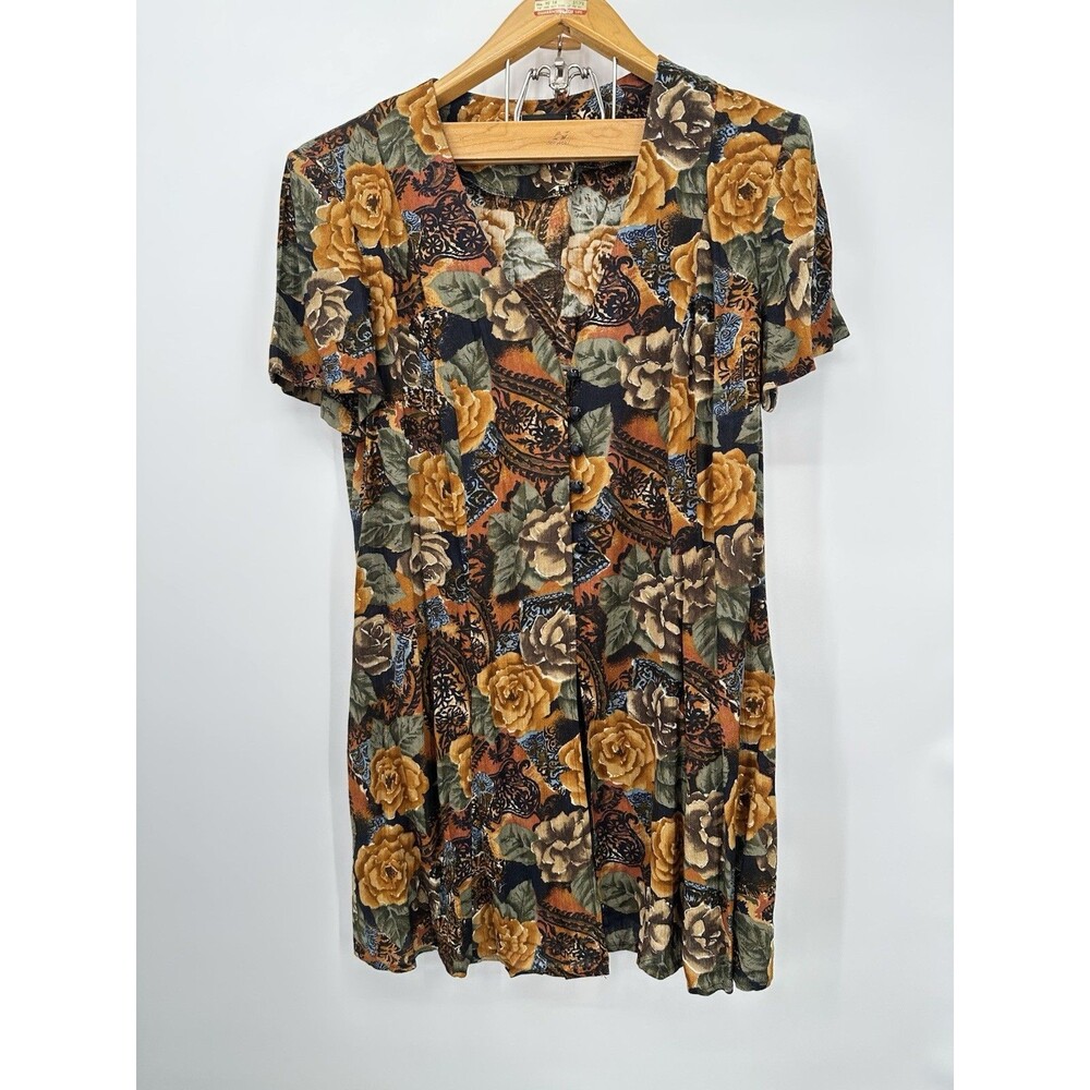 Vintage Top More Jazz A Chorus Line Co floral Tunic blouse Boho Cottagecore‎ XL